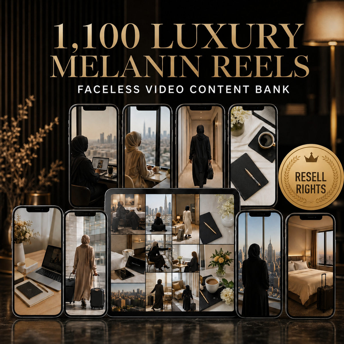 1,100 Luxury Melanin Reels – Resell Rights