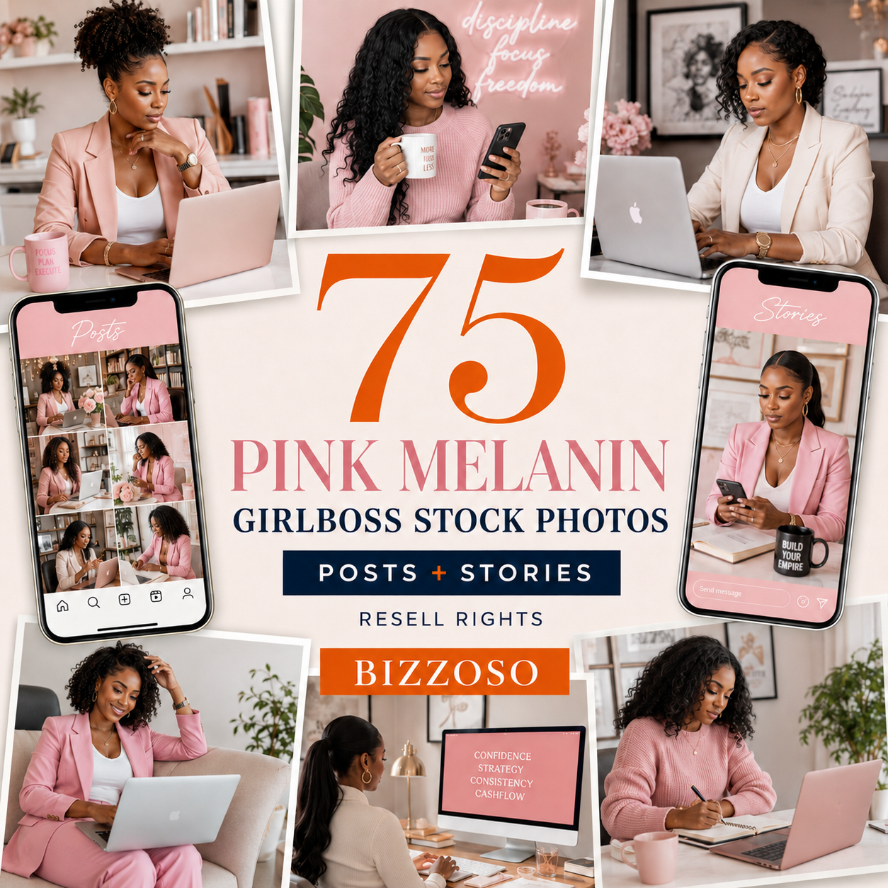 75 Pink Melanin Girlboss Stock Photos – Resell Rights