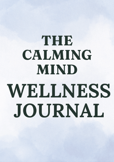 The Calming Mind Wellness Journal Canva template cover