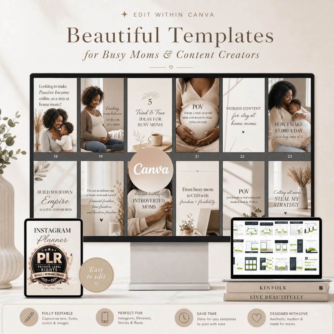 80 Melanin Editable Mom Life Reels