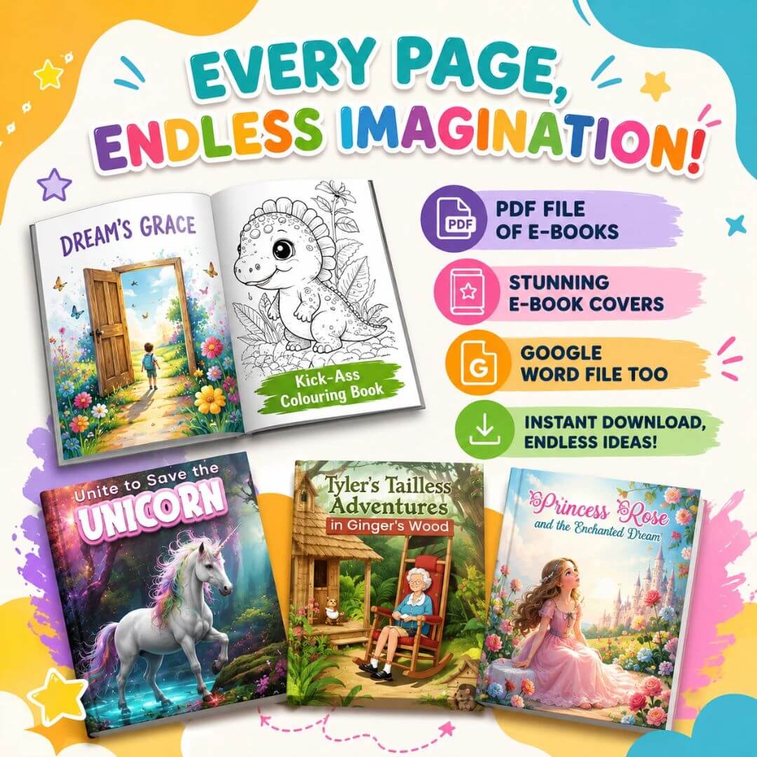 150 Children’s eBooks + 3 Mini Kids’ Apps Interactive Tools With Resell Rights Included
