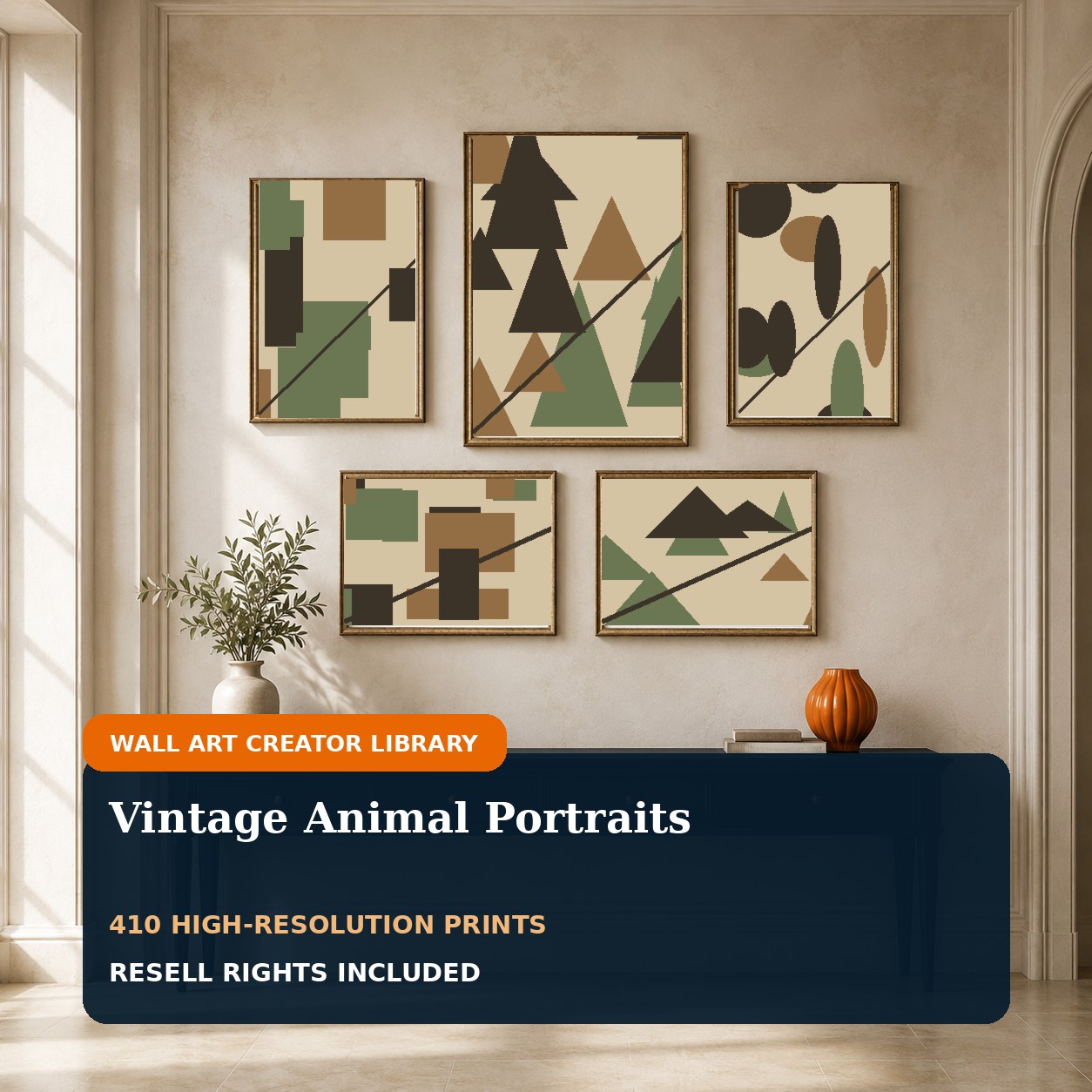 Vintage Animal Portraits wall art bundle cover