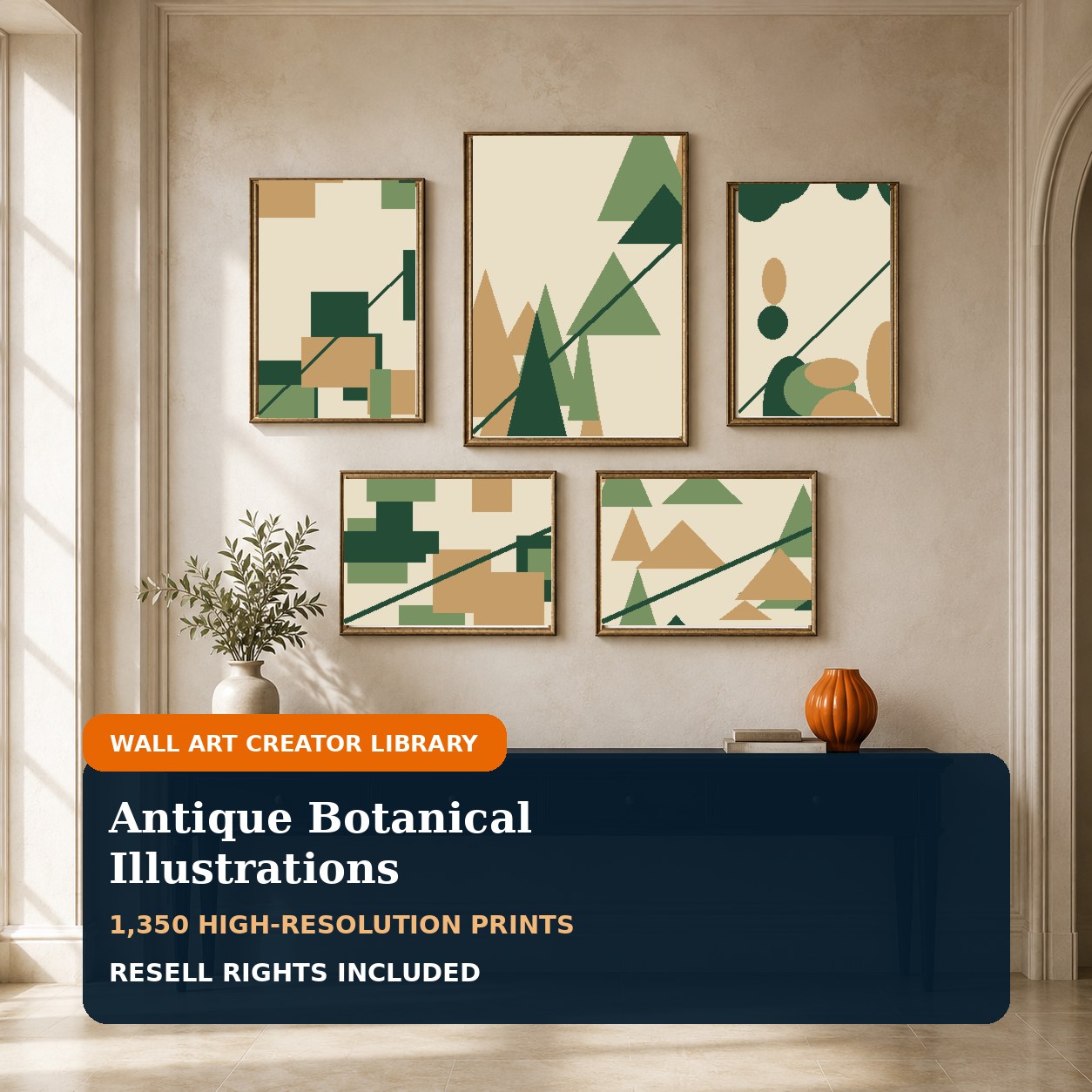 Antique Botanical Illustrations wall art bundle cover