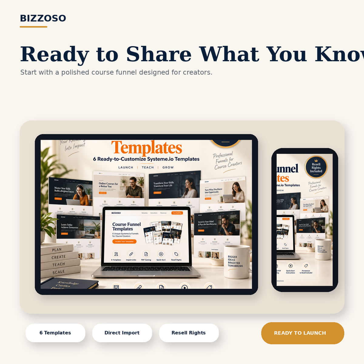 Course Funnel Templates premium lifestyle mockup