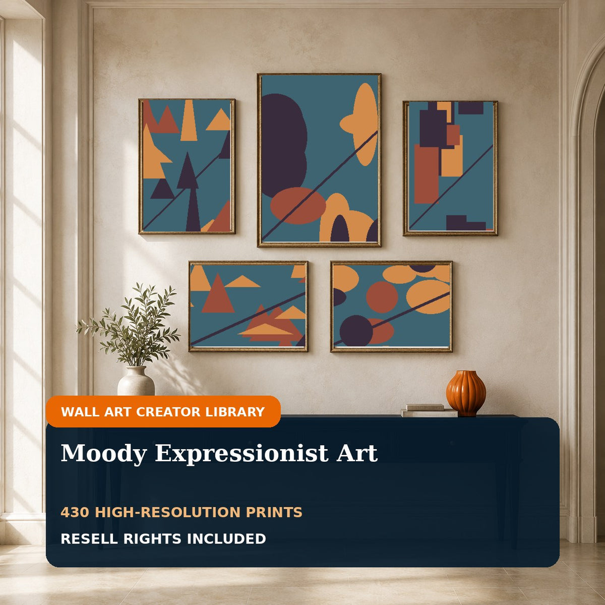 Moody Expressionist Art wall art bundle cover