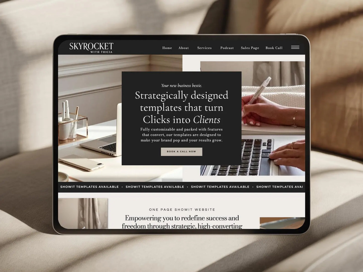 Showit Lisa Website Template for Digital Marketing Coaches & Podcasters