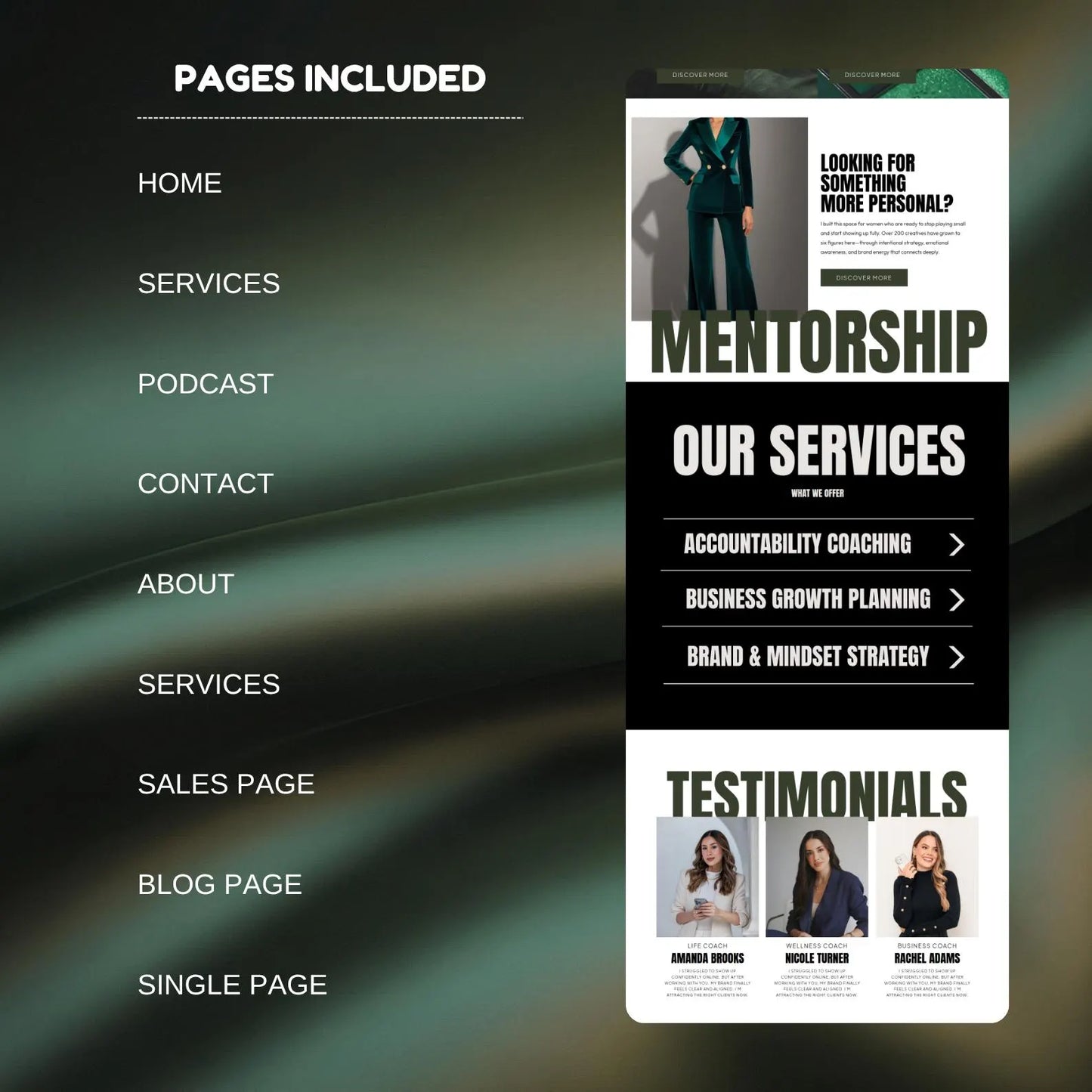 Showit Magneti Website Template #1: For Coaches, Speakers & Podcasters
