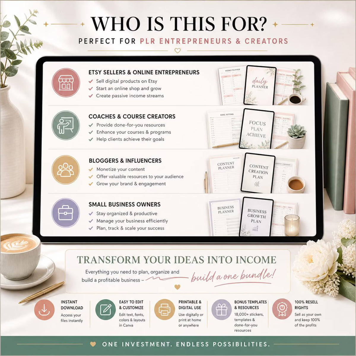 850+ Planners, Journals & Templates Bundle
