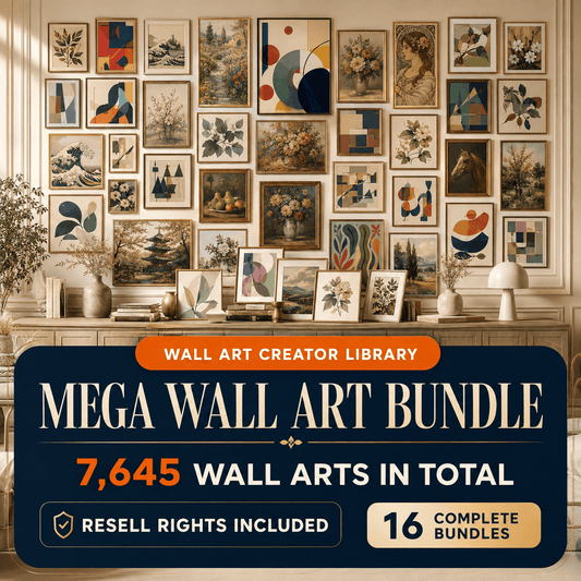 Entire Wall Art Library: Over 7600+ Digital Wall Art Prints | Resell Rights Included