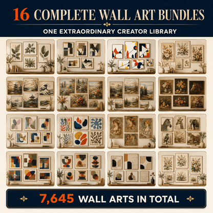 Entire Wall Art Library: Over 7600+ Digital Wall Art Prints | Resell Rights Included