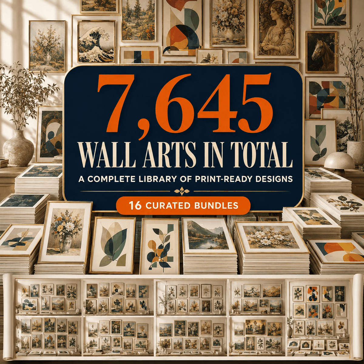 Entire Wall Art Library: Over 7600+ Digital Wall Art Prints | Resell Rights Included