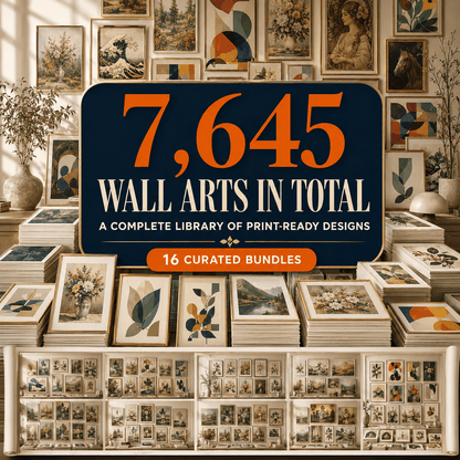 Entire Wall Art Library: Over 7600+ Digital Wall Art Prints | Resell Rights Included