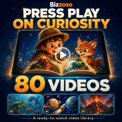 Little Minds & Curious Hearts: Stories That Shape Young Minds | 128+ Interactive Stories with Resell Rights
