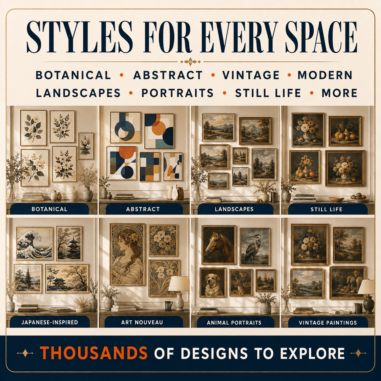 Entire Wall Art Library: Over 7600+ Digital Wall Art Prints | Resell Rights Included