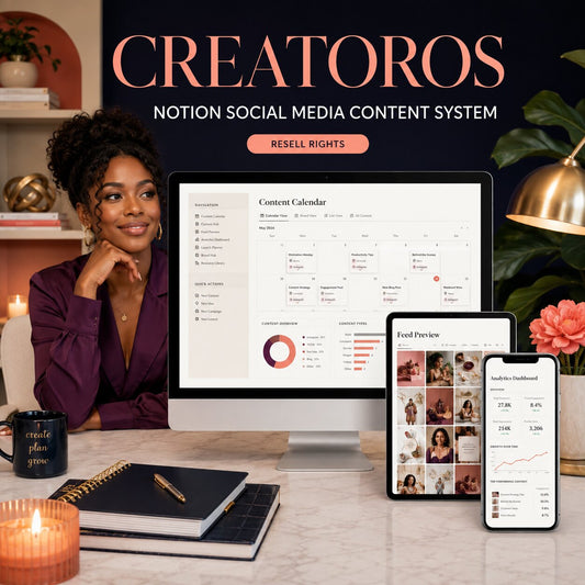 CreatorOS | Notion Social Media Content System with resell rights