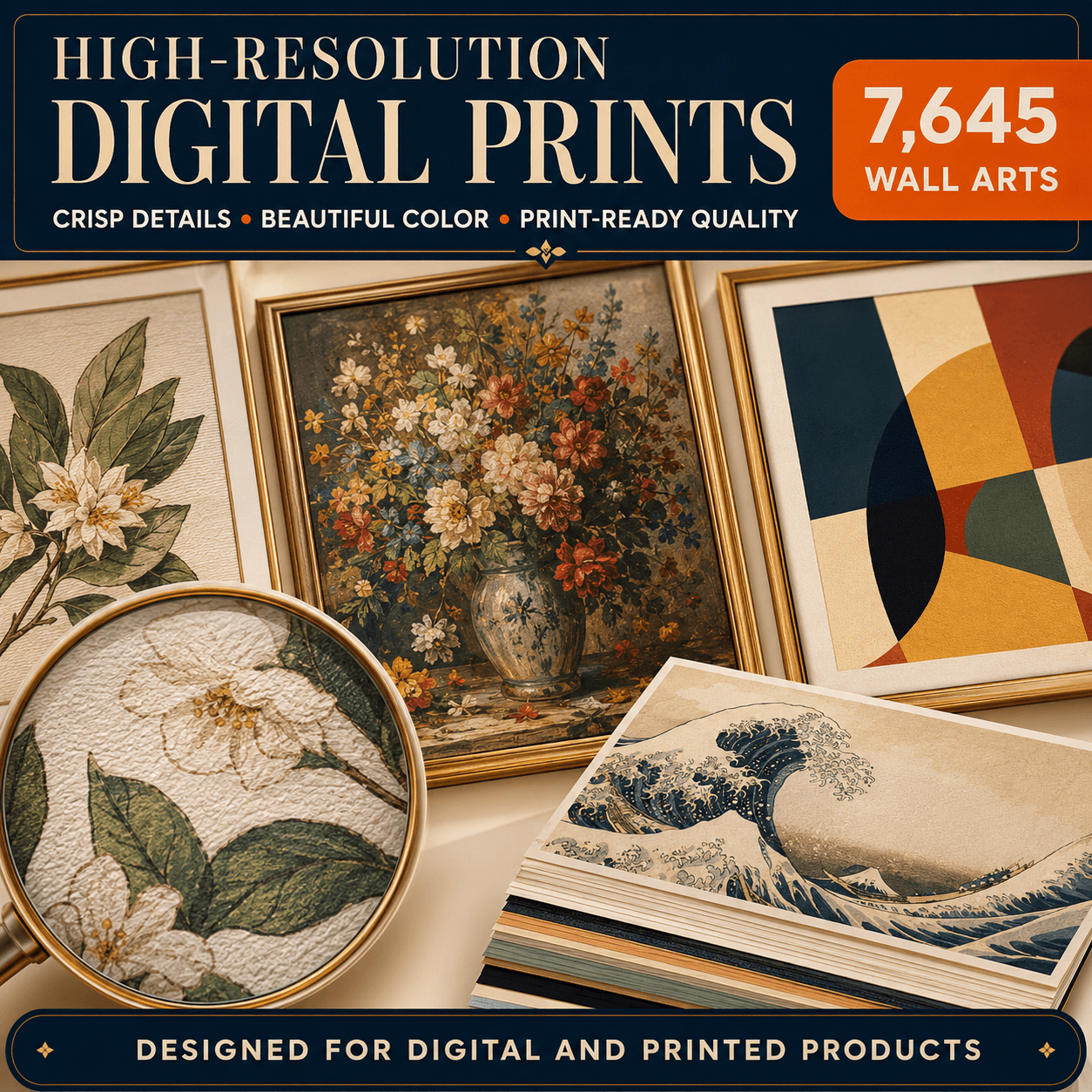 Entire Wall Art Library: Over 7600+ Digital Wall Art Prints | Resell Rights Included