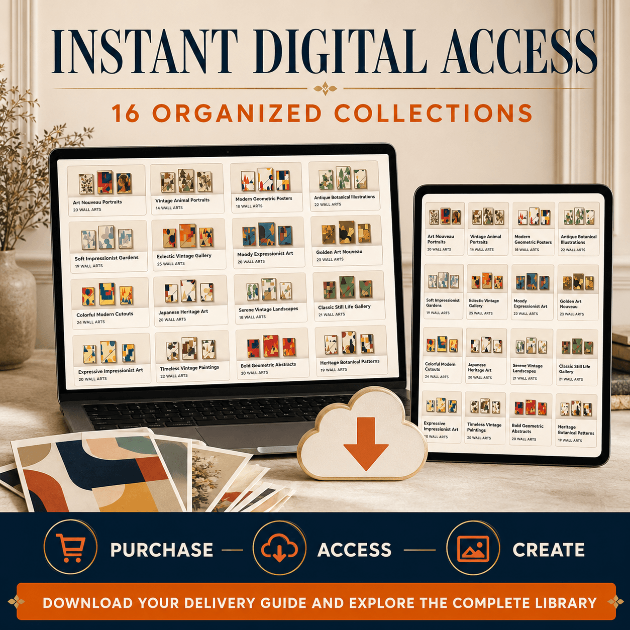 Entire Wall Art Library: Over 7600+ Digital Wall Art Prints | Resell Rights Included