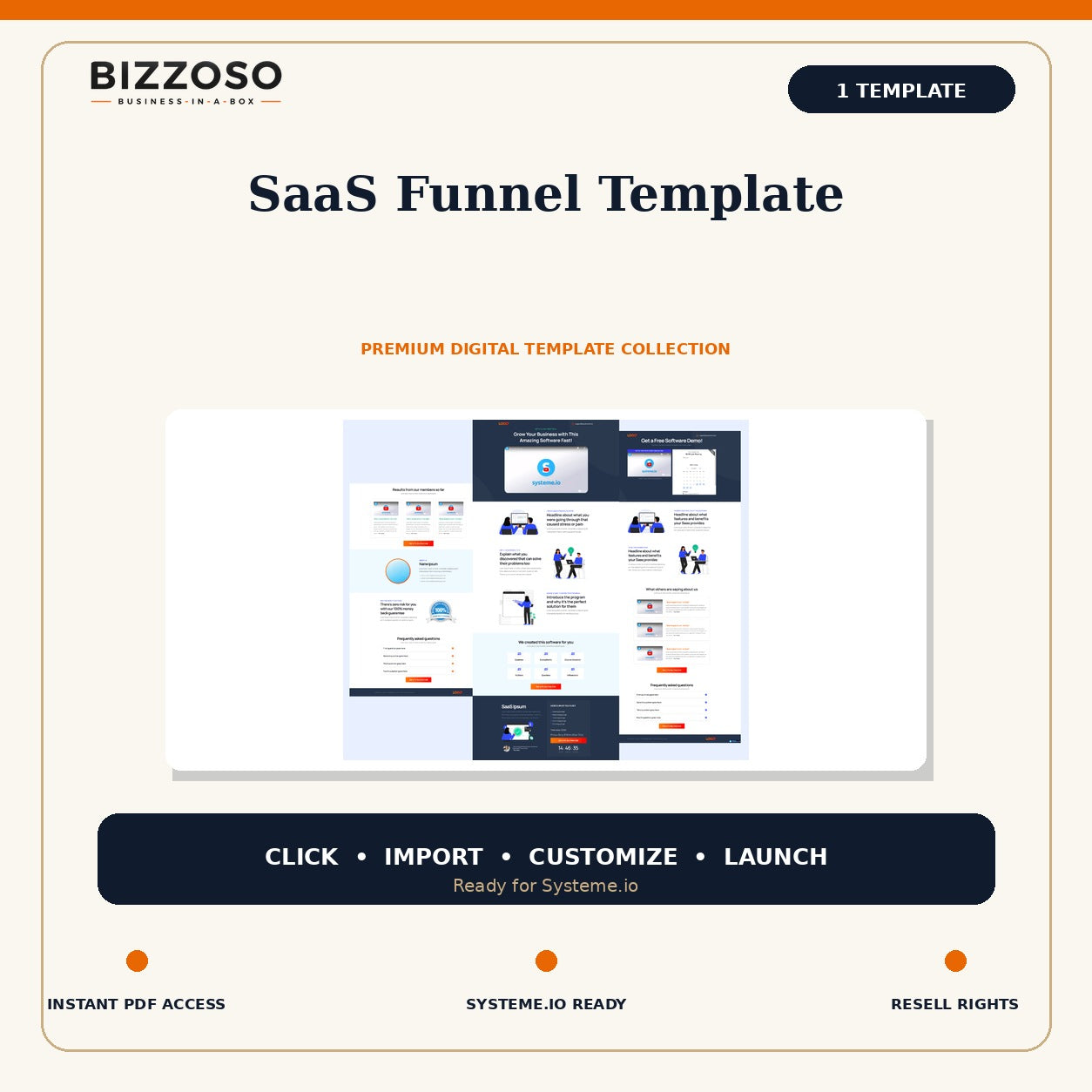 SaaS Funnel Template with Resell Rights – product cover