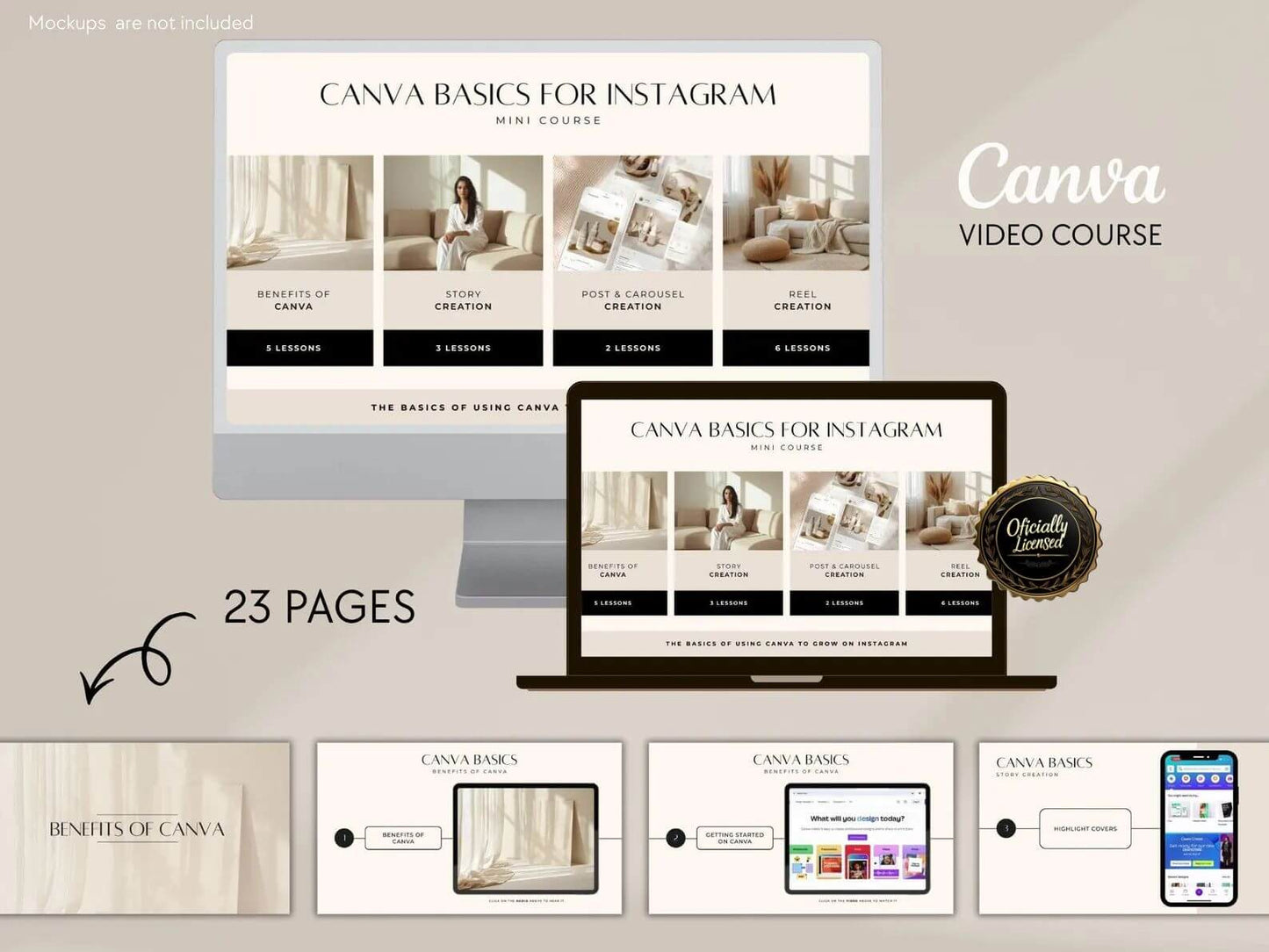 12 Ready-Made Video Courses with Resell Rights+ 17 Canva Templates