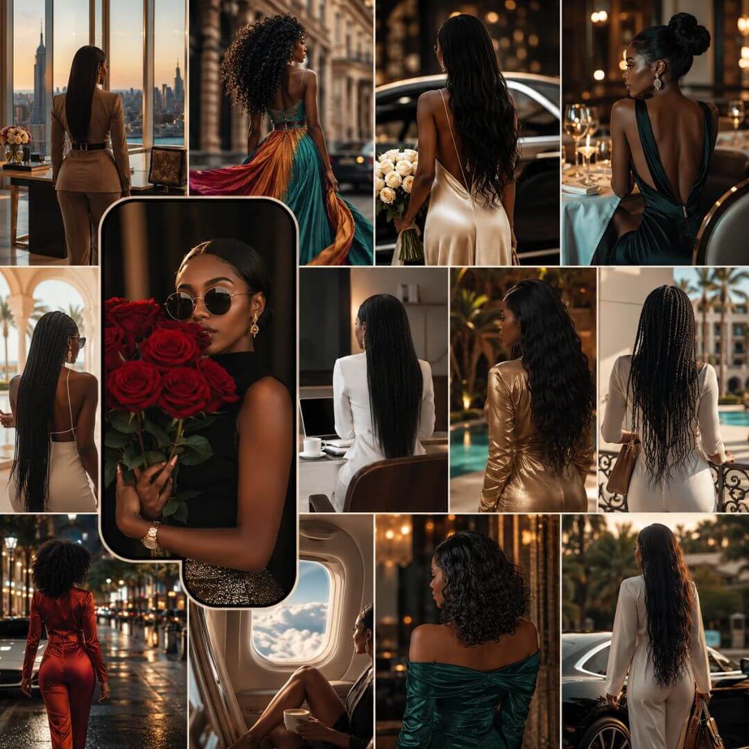 100+ Luxury Melanin Images for Instagram & Content Creators (Resell Rights Included)
