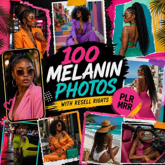 100+ Luxury Melanin Images for Instagram & Content Creators (Resell Rights Included)