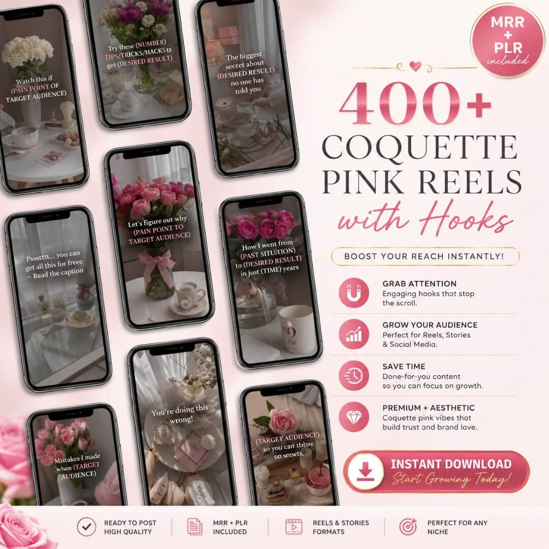 Pink Aesthetic Content Bundle