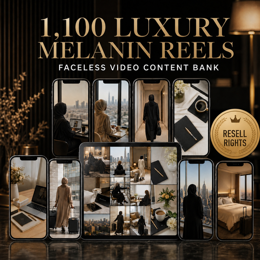 1,100 Luxury Melanin Reels – Resell Rights