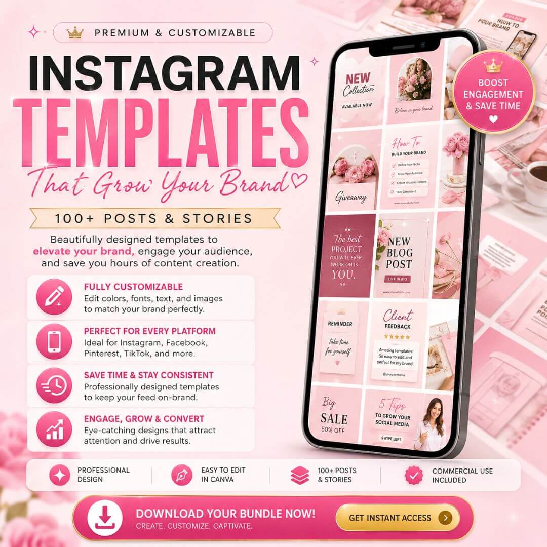 Pink Aesthetic Content Bundle