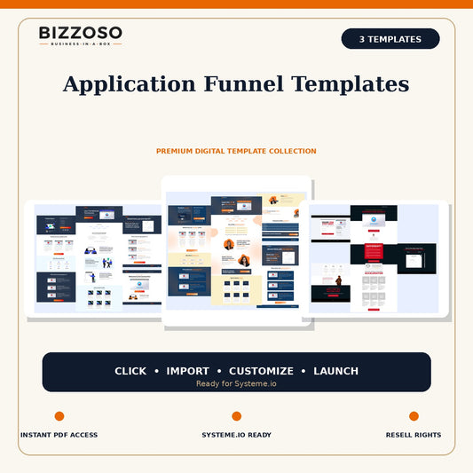 Application Funnel Templates with Resell Rights – product cover