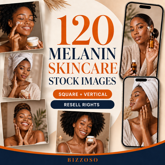 120 Melanin Skincare Stock Images – Resell Rights