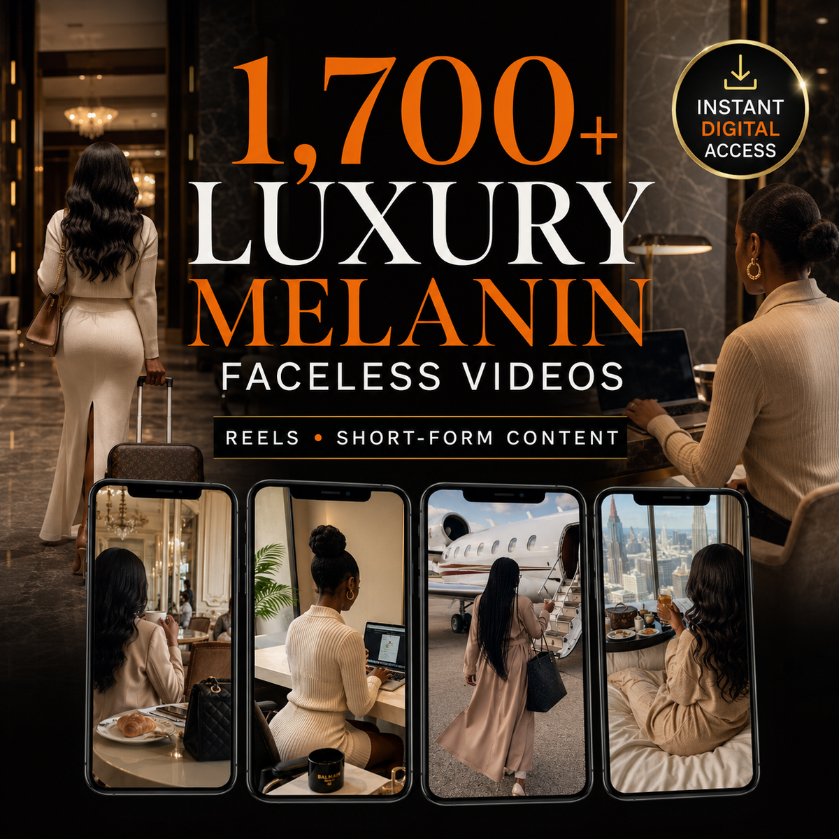1,700+ Luxury Melanin Faceless Videos