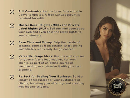 12 Ready-Made Video Courses with Resell Rights+ 17 Canva Templates