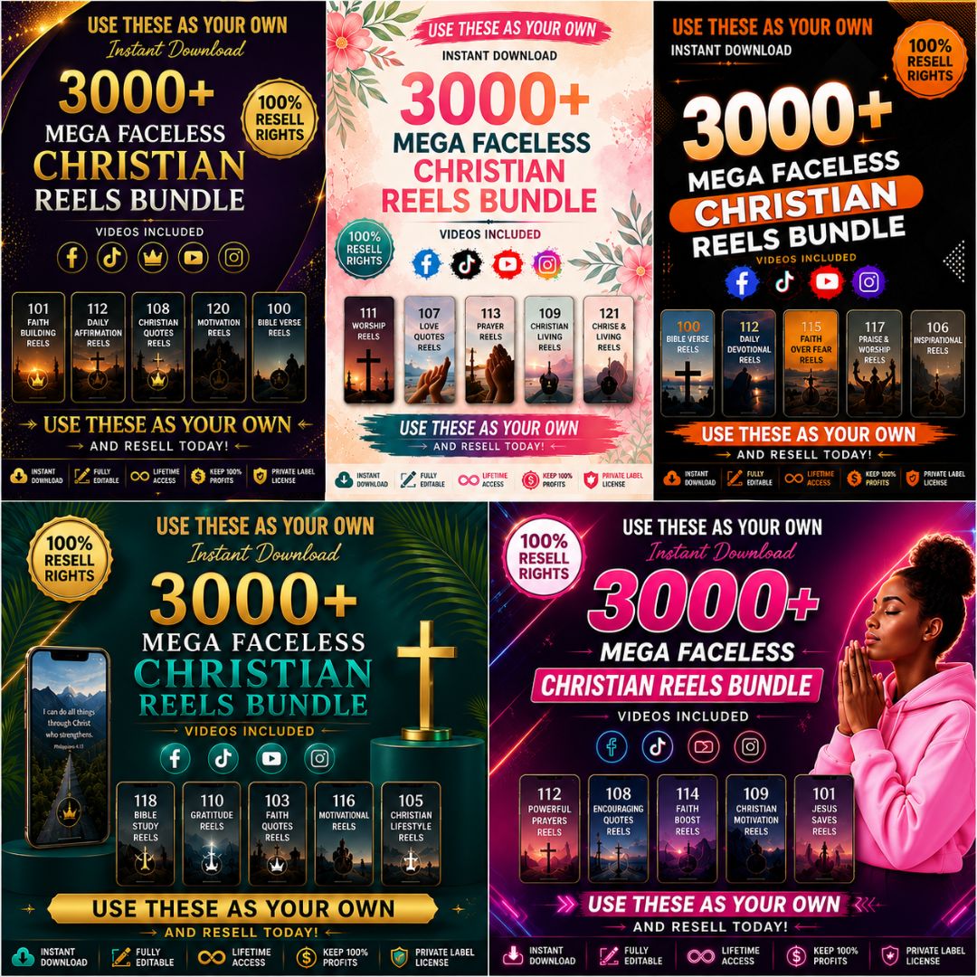 3000+ Christian Reels with Resell Rights