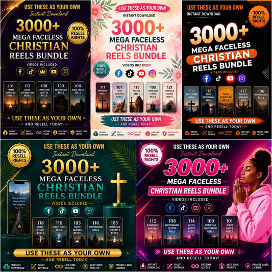 3000+ Christian Reels with Resell Rights