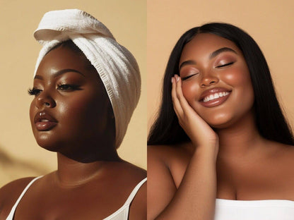 33 Plus Size Melanin Skincare Stock Photos