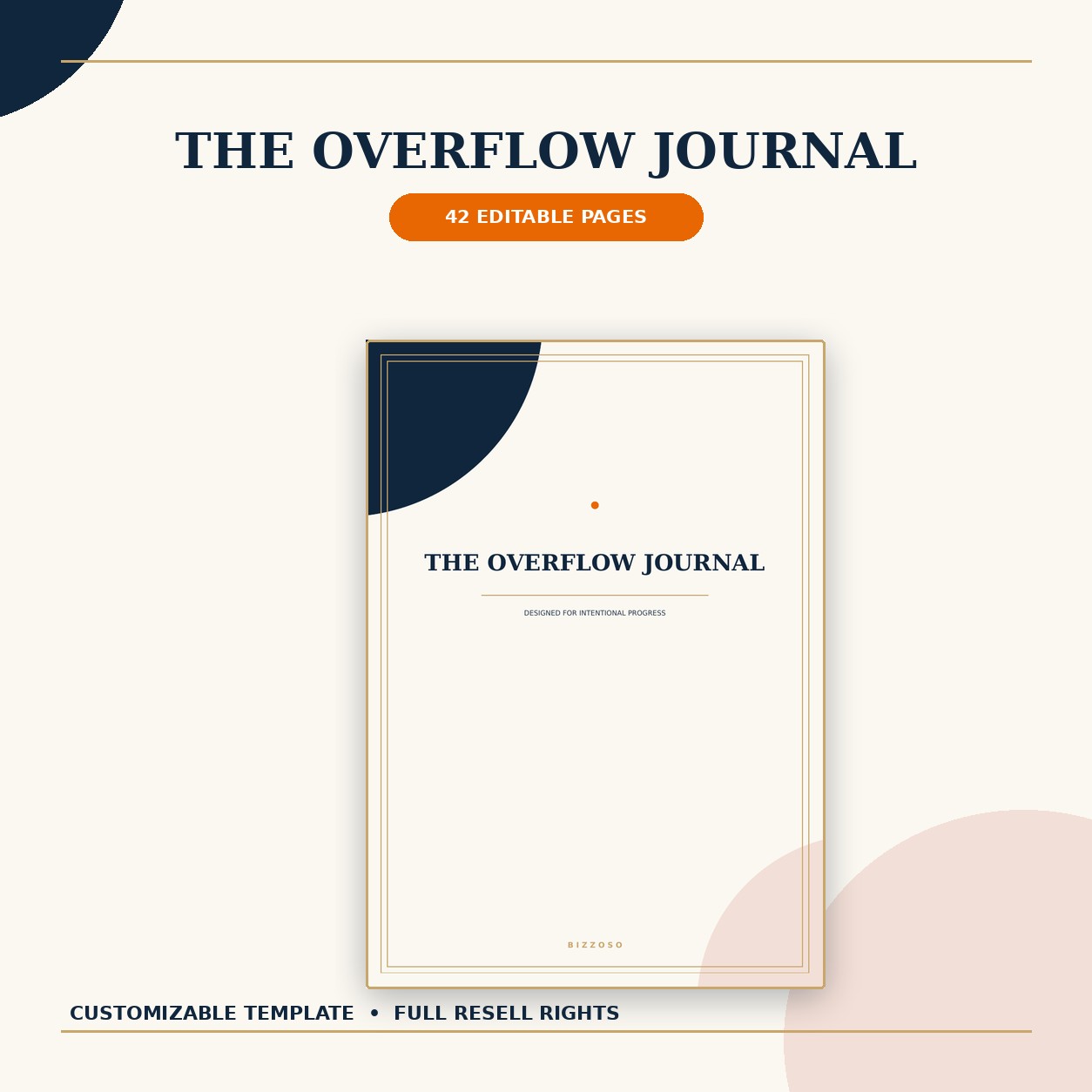The Overflow Journal customizable template with full resell rights