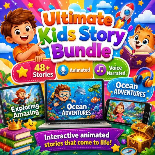 48+ Animated, Voice-Narrated Kids Stories