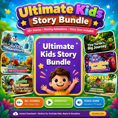 48+ Animated, Voice-Narrated Kids Stories