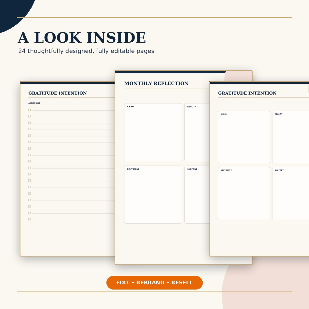 Inside pages of The Grateful Life Journal