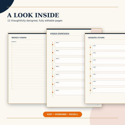 Inside pages of The Financial Progress Tracker Collection