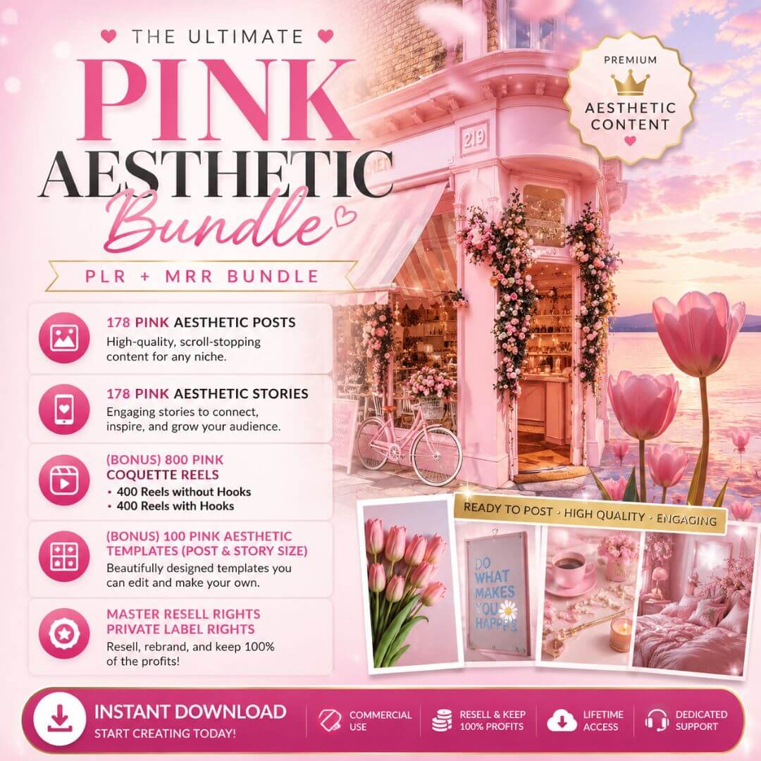 Pink Aesthetic Content Bundle