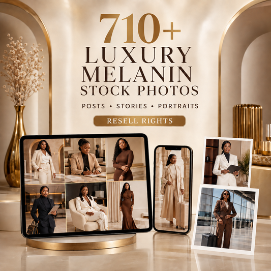 710+ Luxury Melanin Stock Photos – Posts + Stories + Portraits – Resell Rights