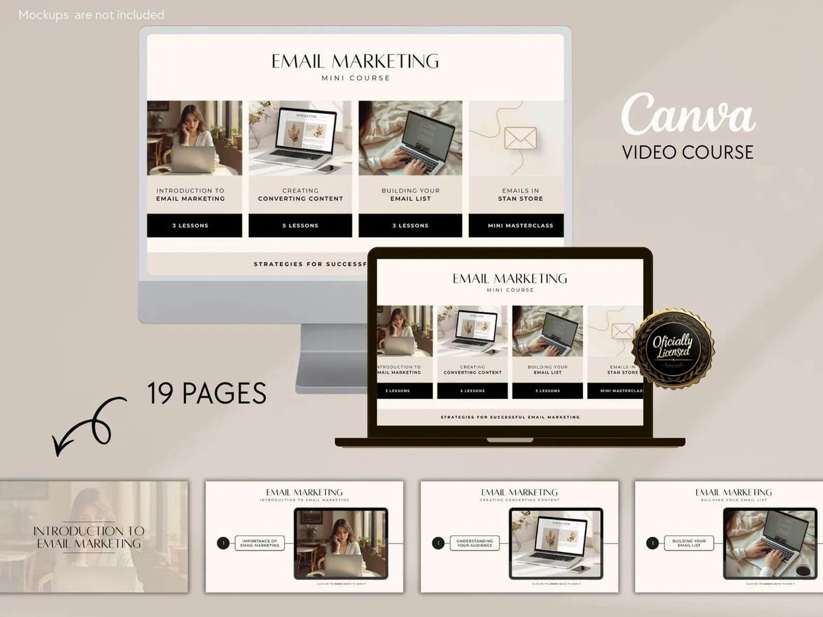 12 Ready-Made Video Courses with Resell Rights+ 17 Canva Templates