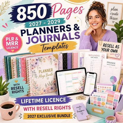 850+ Planners, Journals & Templates Bundle