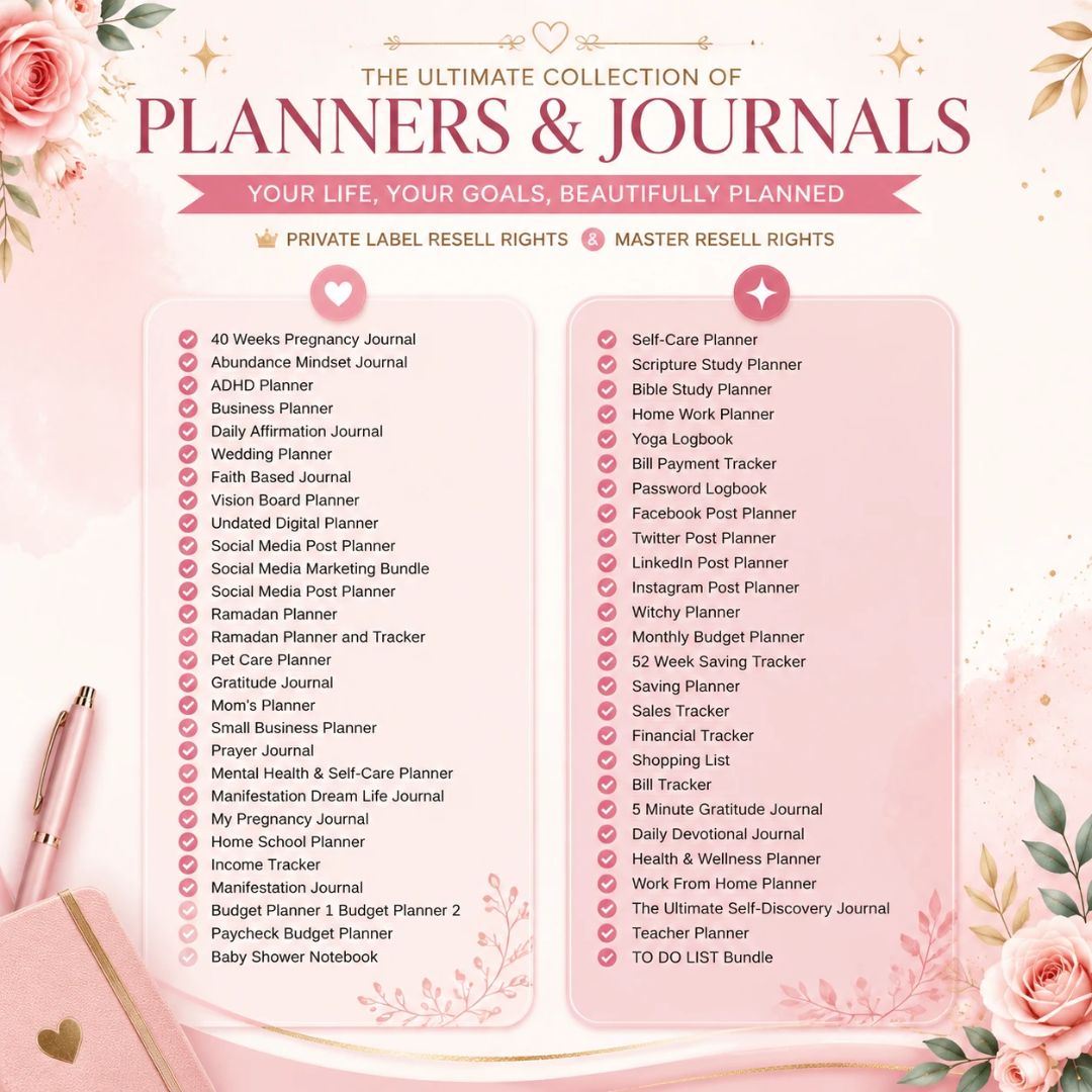 850+ Planners, Journals & Templates Bundle