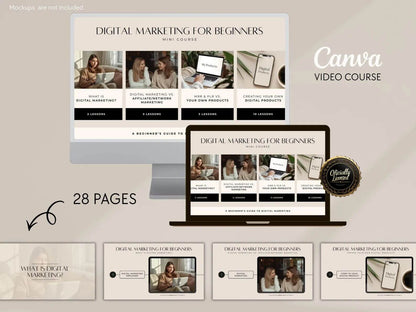 12 Ready-Made Video Courses with Resell Rights+ 17 Canva Templates