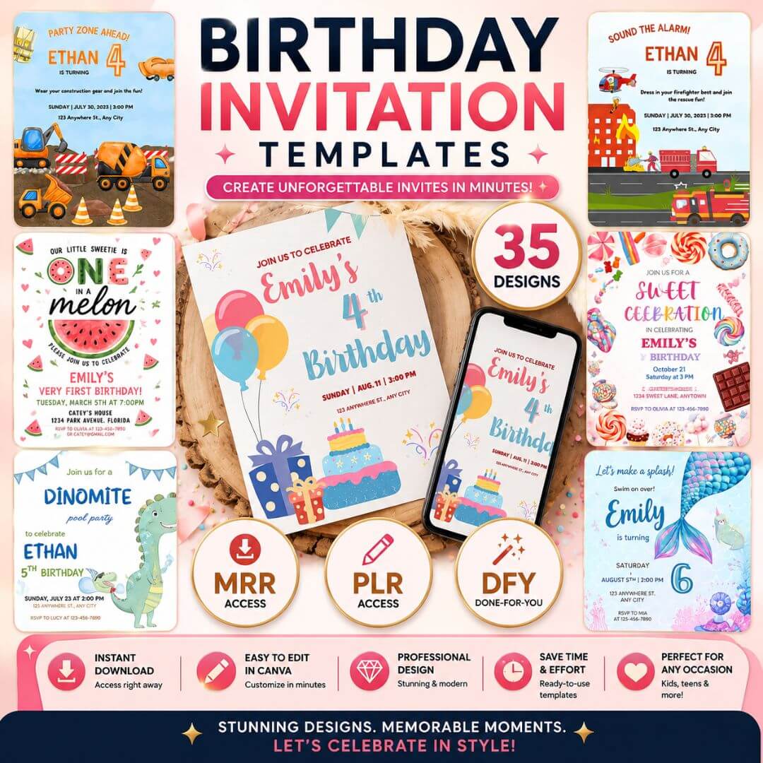 35 Birthday Invitation Templates