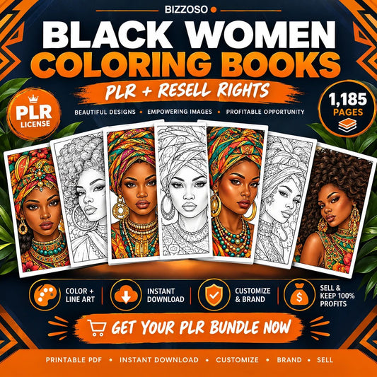 Black Girl Coloring Book Mega Bundle - Resell Rights Included