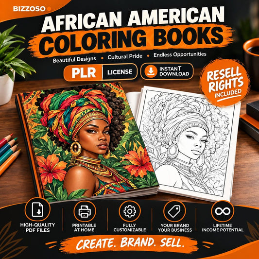 African Heritage Coloring Book - Resell Rights Included