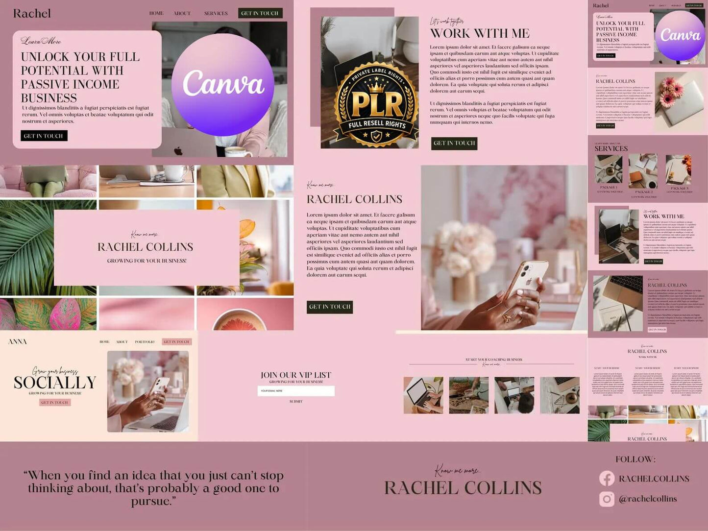 25 Melanin Canva Websites with Resell Rights